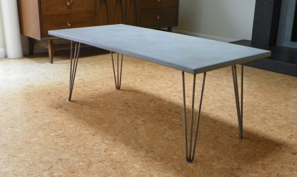 concrete coffee table