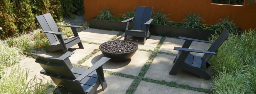 Zen concrete fire pit