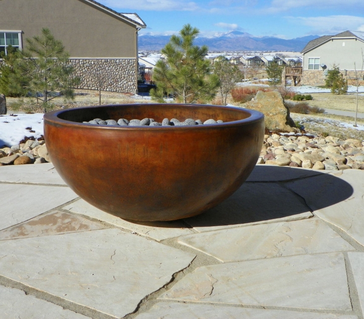 Broomfield concrete fire bowl