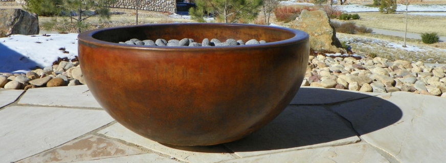 Broomfield concrete fire bowl