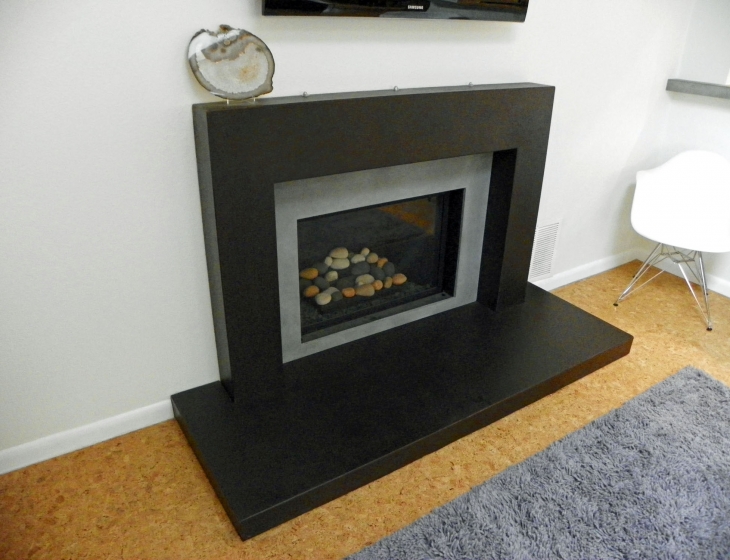 Sumac concrete Fireplace