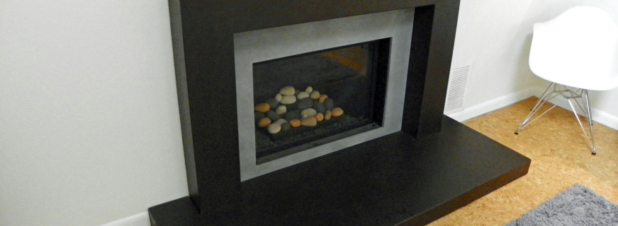 Sumac concrete Fireplace