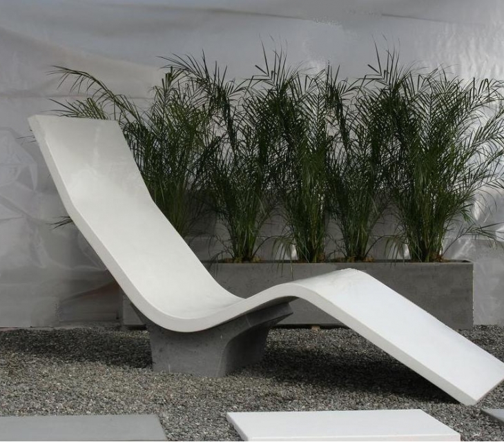 Concrete lounge chair