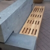 maple bench in place