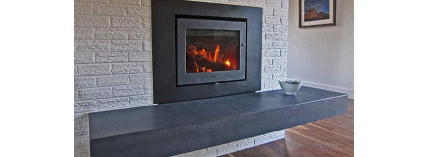 floating concrete hearth