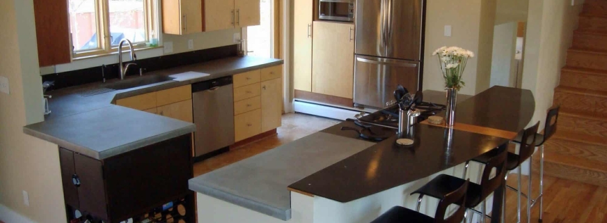 Boulder Concrete and steel counters