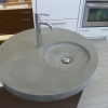 round concrete sink