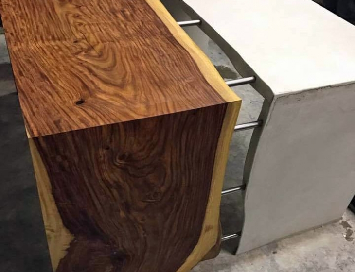 concrete and rosewood