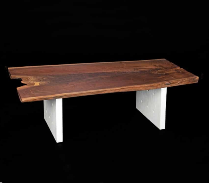 Live edge walnut coffee table